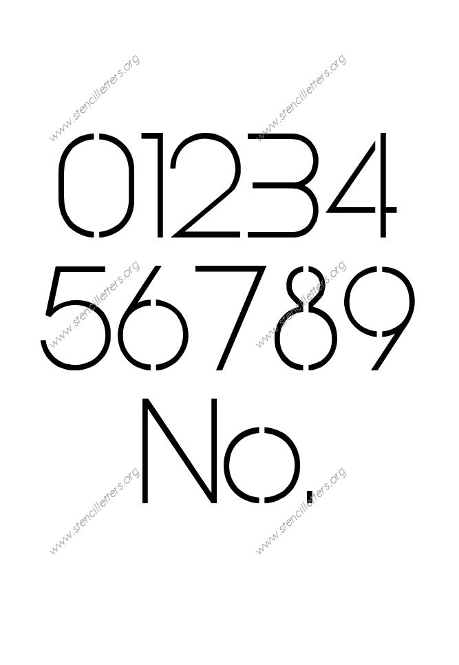 Thin Stylish Number Stencil