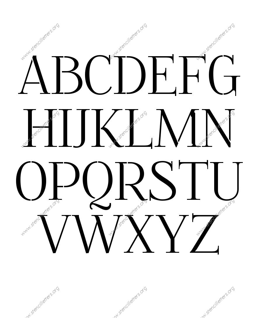 Formal Elegant Stencil Letter Set