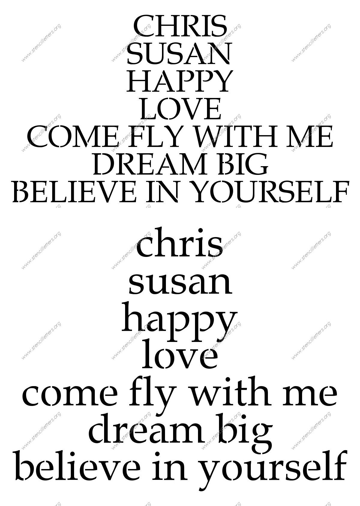 French Headline Names, Words, Phrases samples