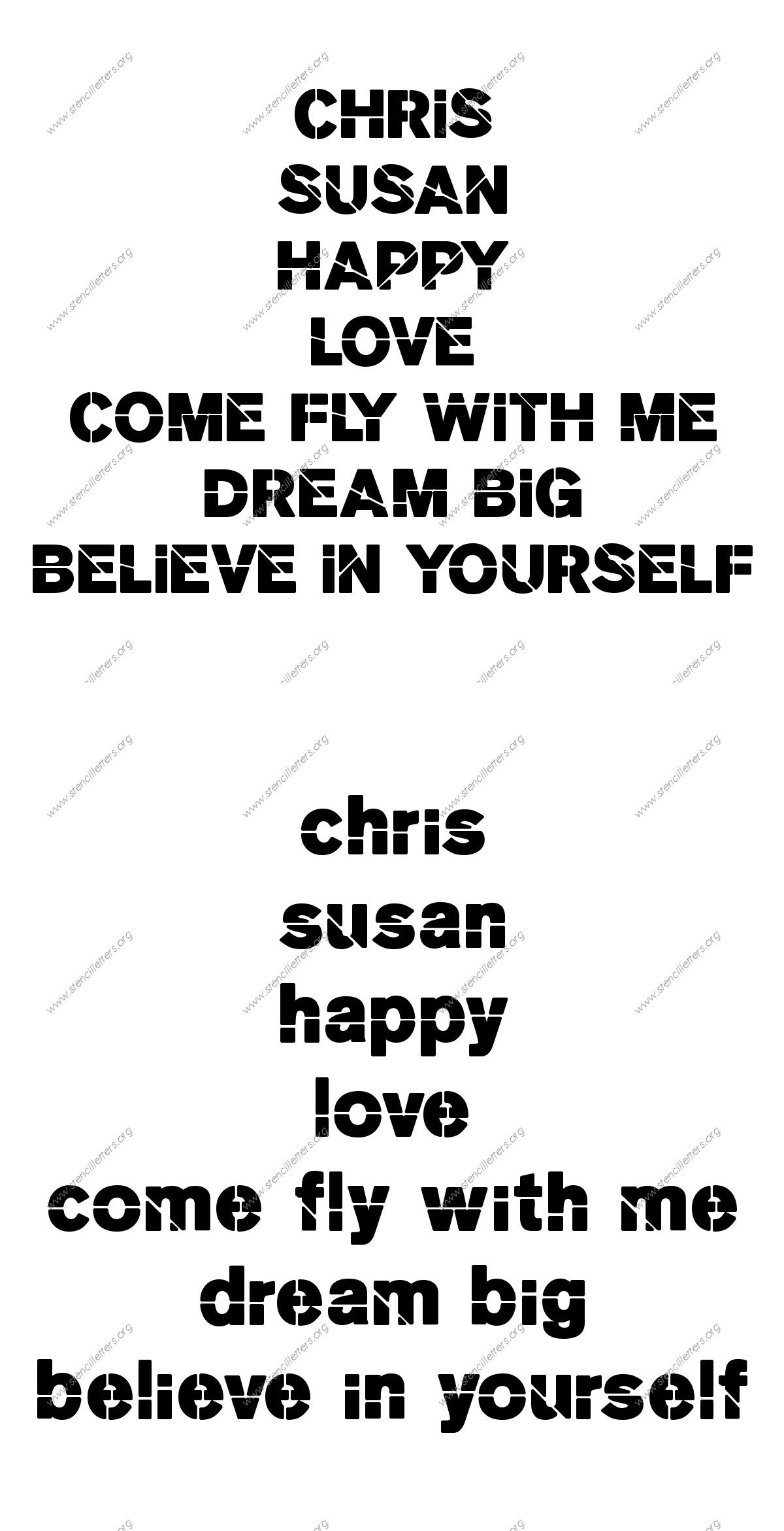 Heavy Bold Names, Words, Phrases samples