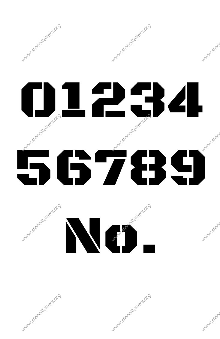Heavy Poster Bold Number Stencil