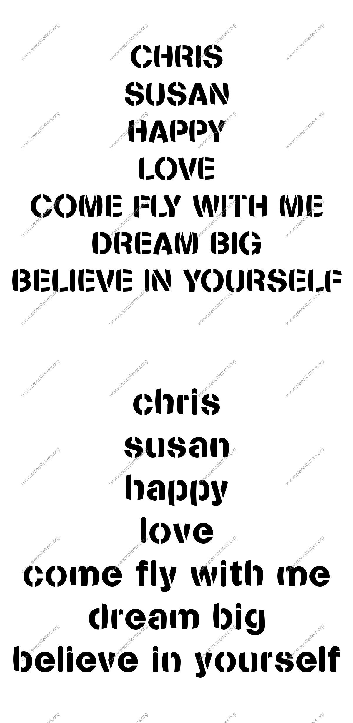 Artistic Bold Names, Words, Phrases samples