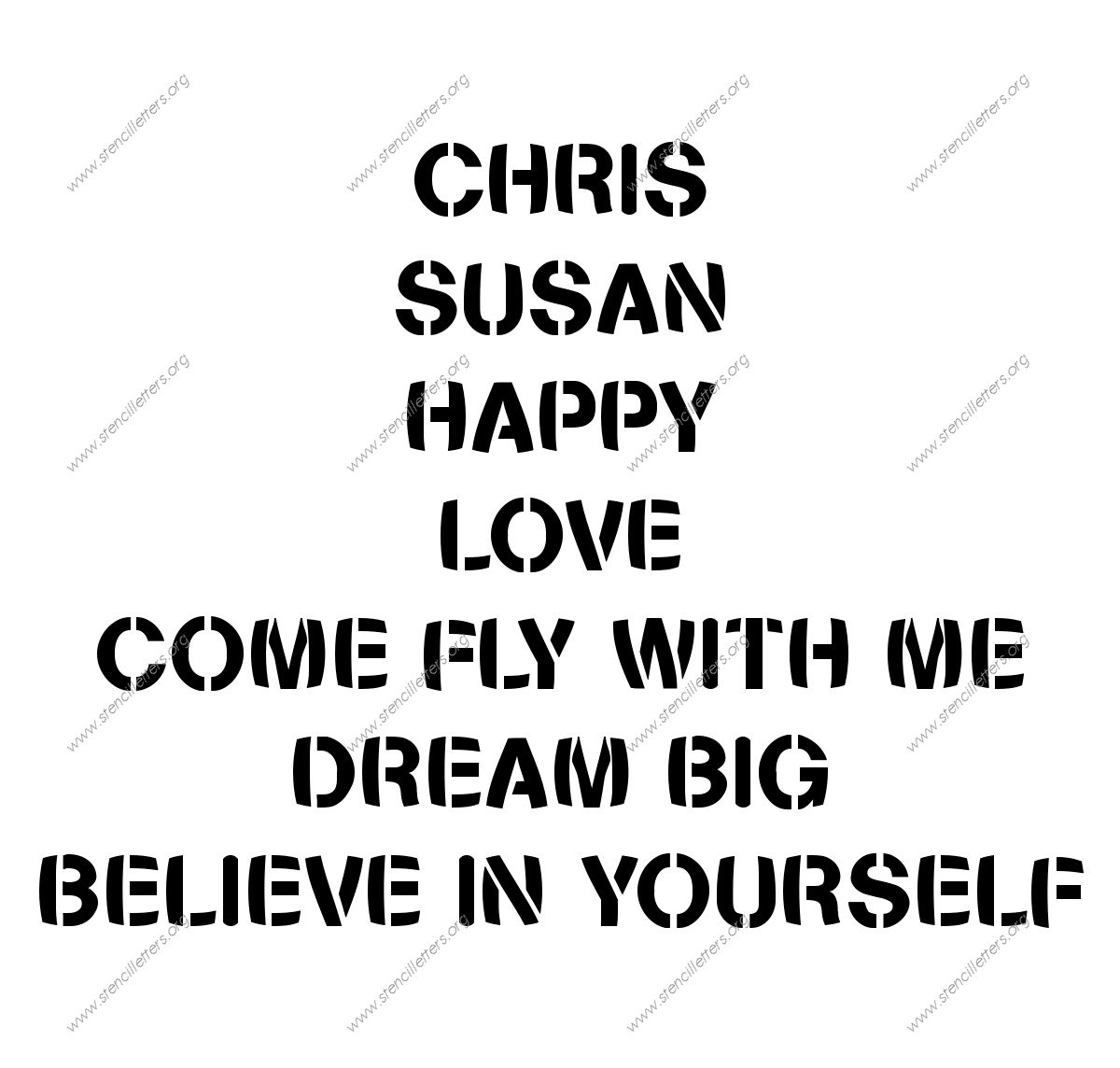 Artistic Bold Names, Words, Phrases samples