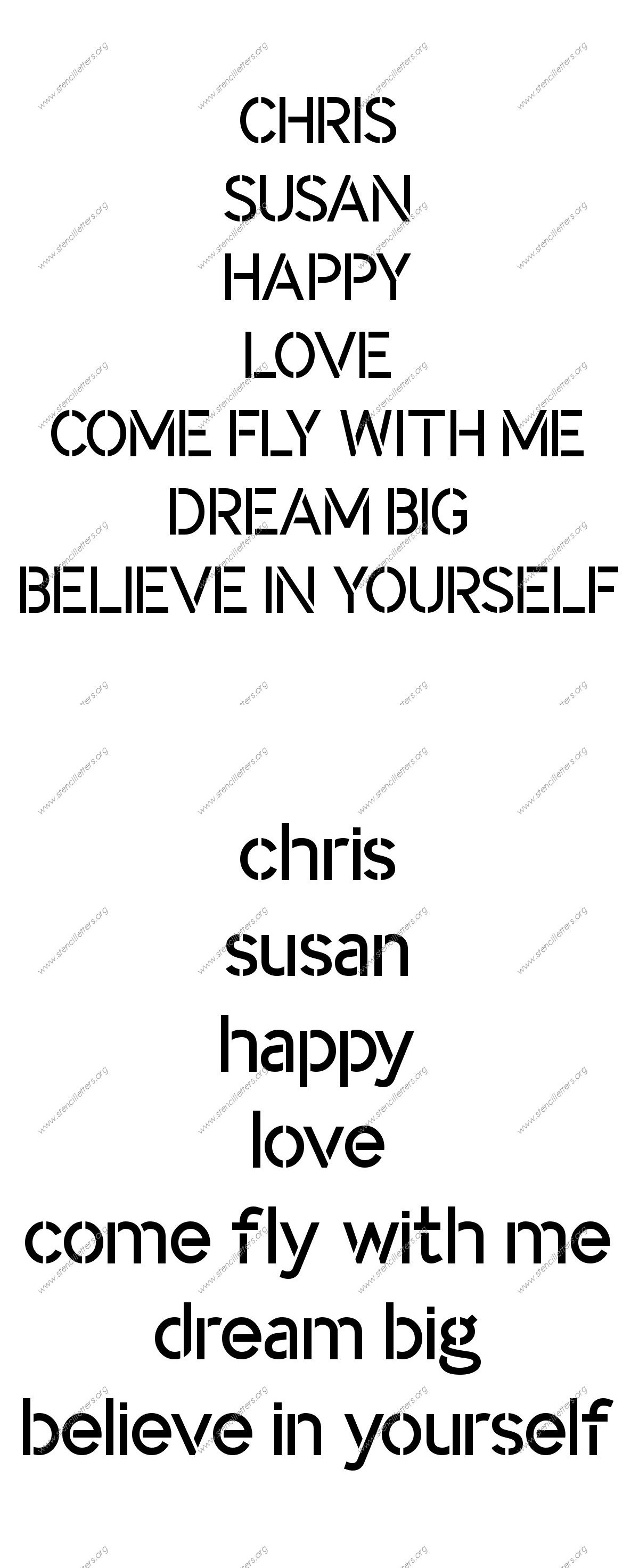 Clean Modern Names, Words, Phrases samples