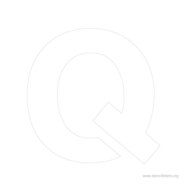 10 inch stencil letter q