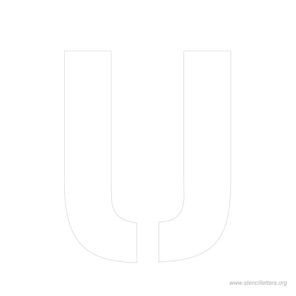 10 inch stencil letter u