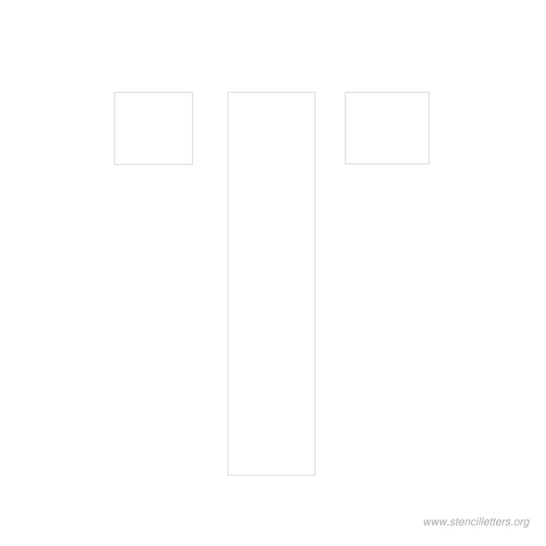11 inch stencil letter t