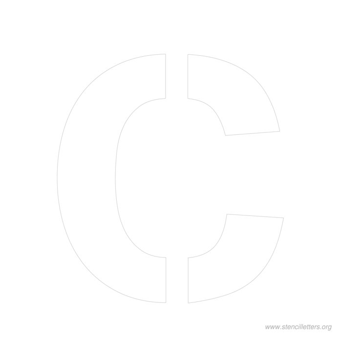 12 inch stencil letter c