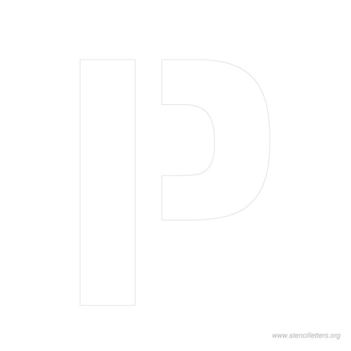12 inch stencil letter p