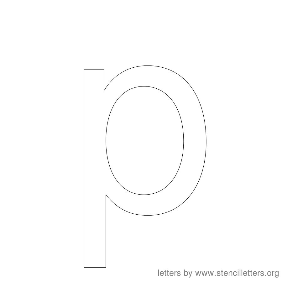 12 Inch Stencil Letter Lowercase P