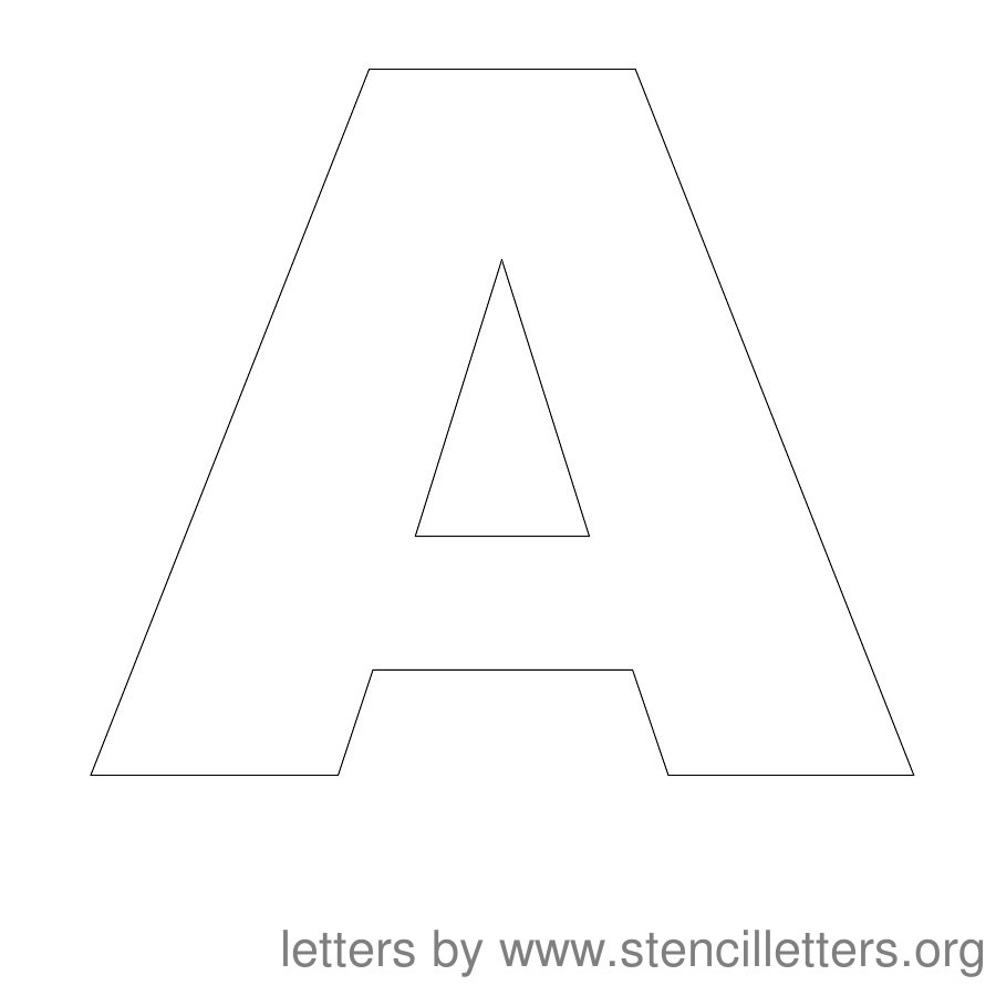 12 Inch Stencil Letter Uppercase A 12 Inch Stencil Letter Uppercase A