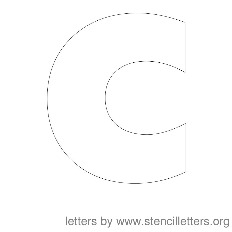 12 Inch Stencil Letter Uppercase C 12 Inch Stencil Letter Uppercase C