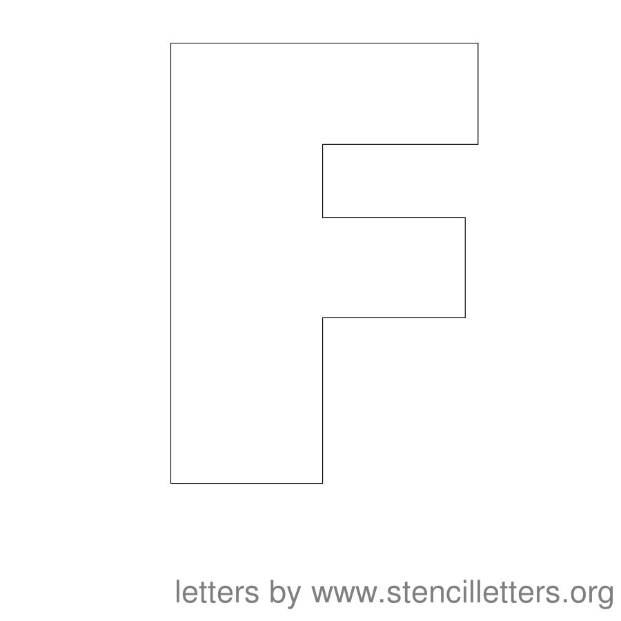 12 Inch Stencil Letter Uppercase F 12 Inch Stencil Letter Uppercase F
