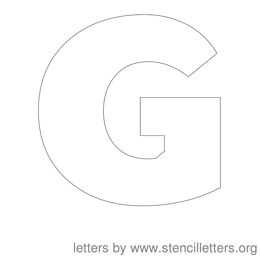 12 Inch Stencil Letter Uppercase G 12 Inch Stencil Letter Uppercase G
