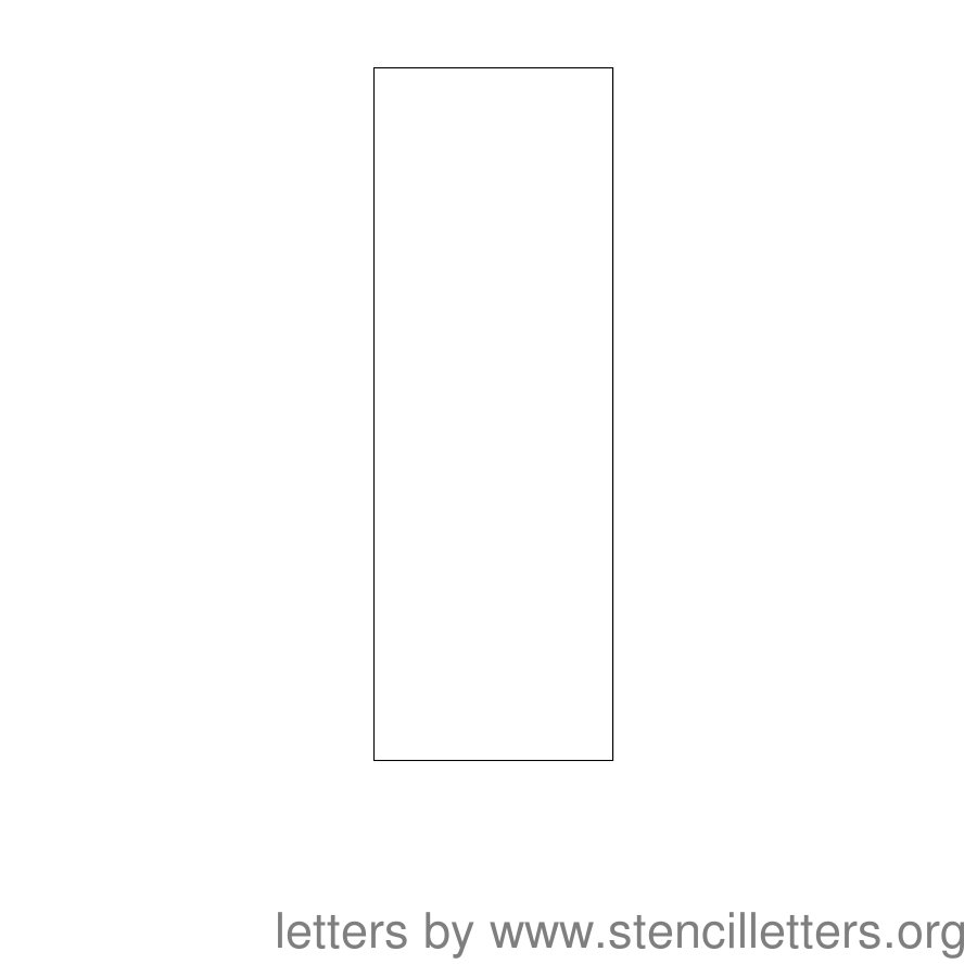 12 Inch Stencil Letter Uppercase I 12 Inch Stencil Letter Uppercase I