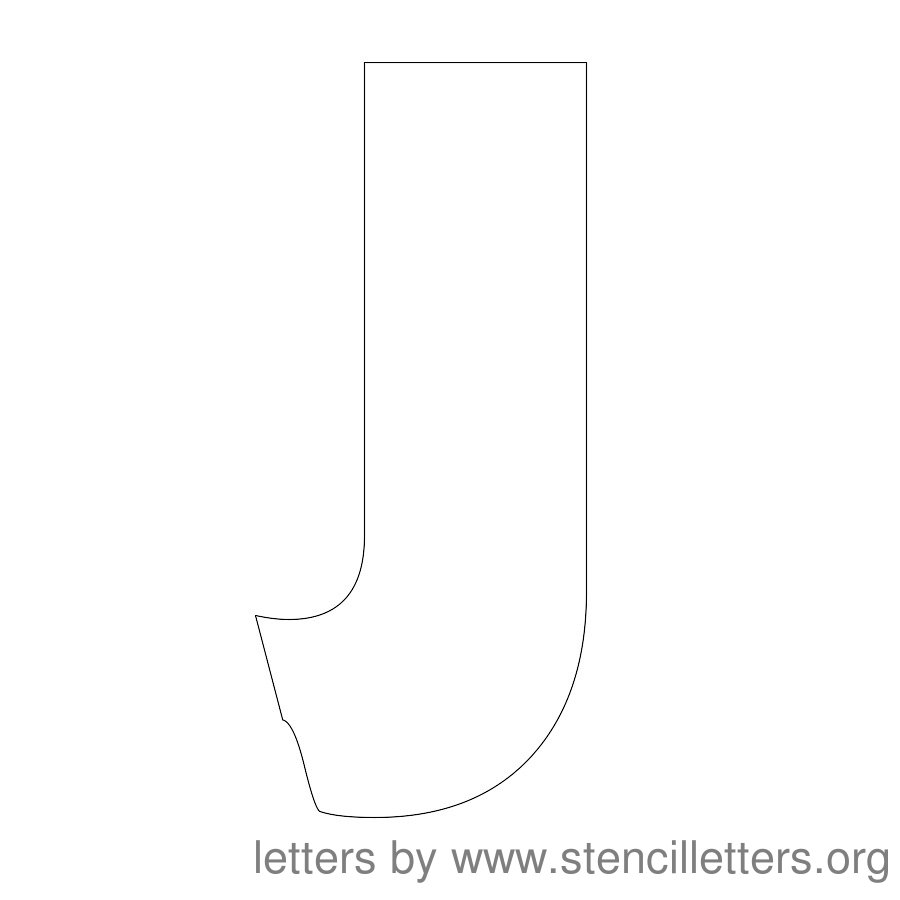 12 Inch Stencil Letter Uppercase J 12 Inch Stencil Letter Uppercase J