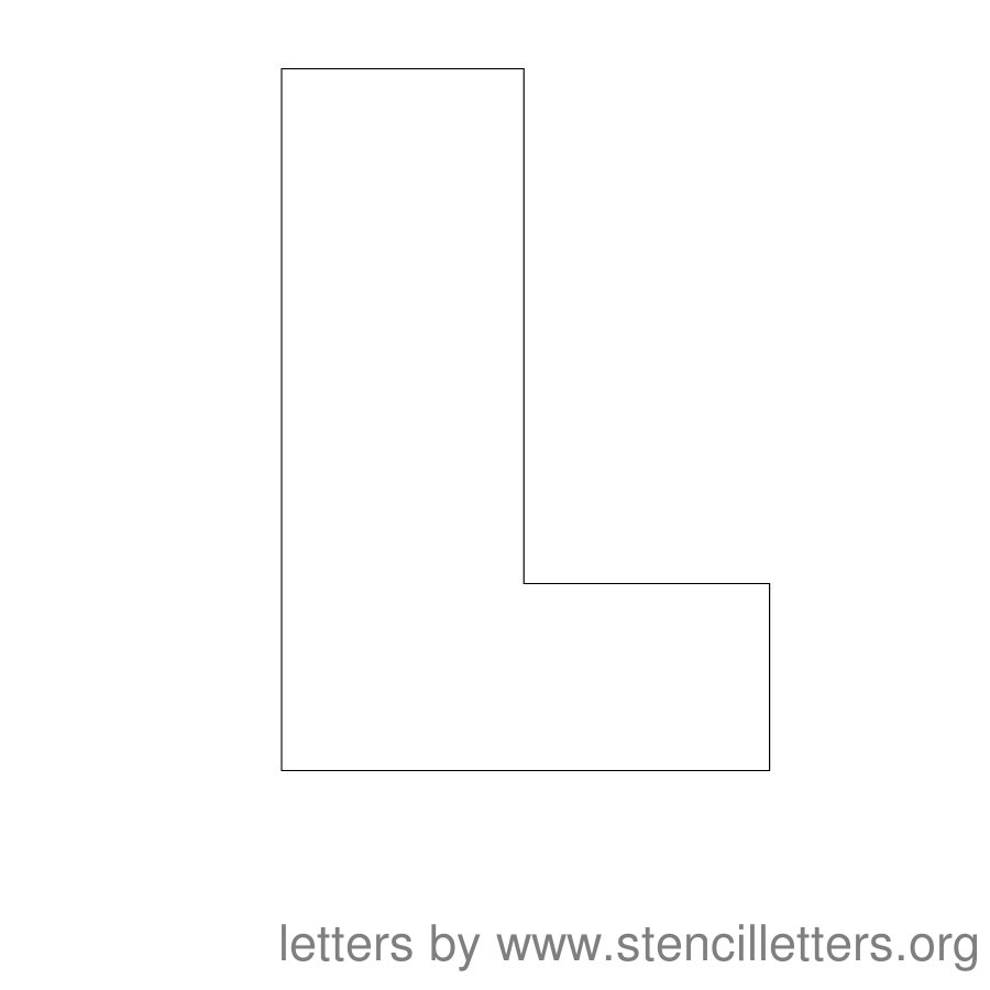12 Inch Stencil Letter Uppercase L 12 Inch Stencil Letter Uppercase L