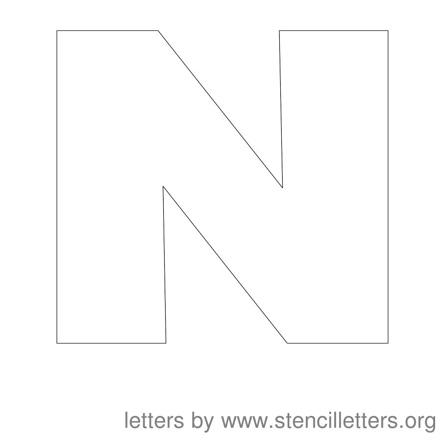 12 Inch Stencil Letter Uppercase N 12 Inch Stencil Letter Uppercase N