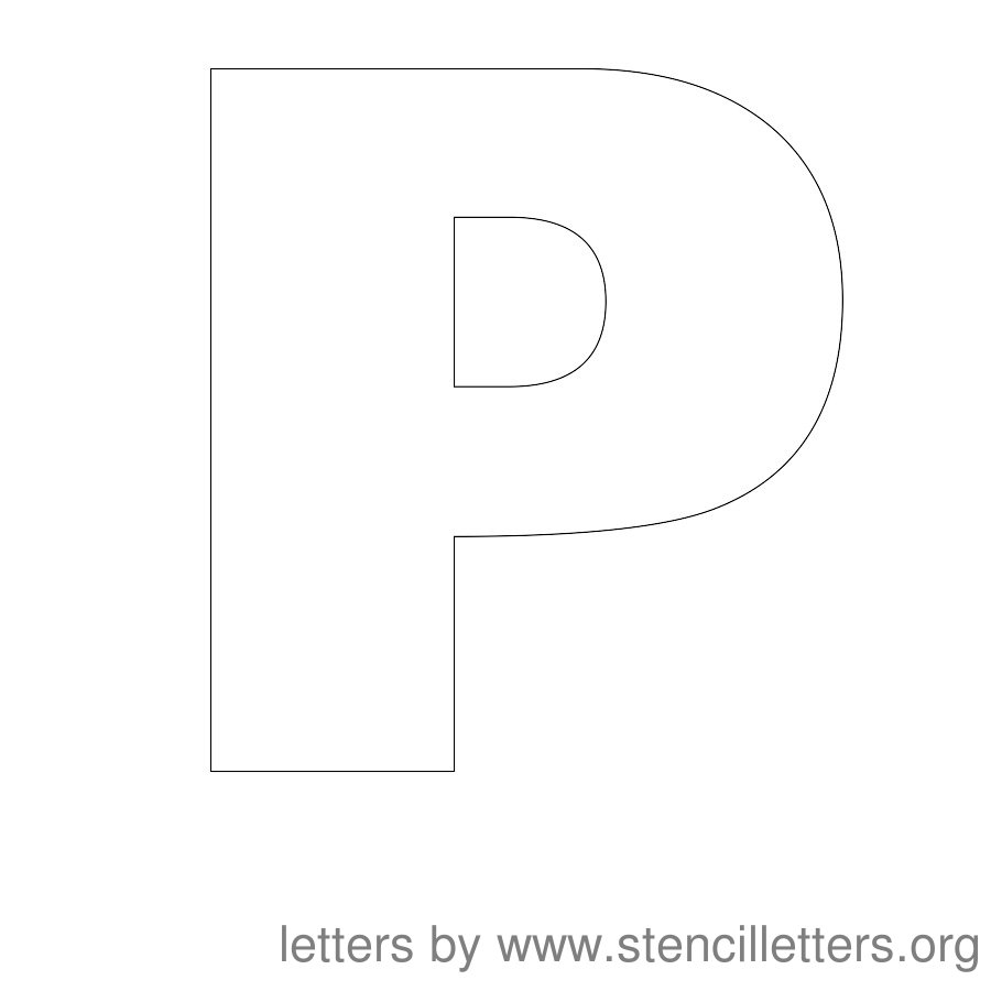 12 Inch Stencil Letter Uppercase P 12 Inch Stencil Letter Uppercase P