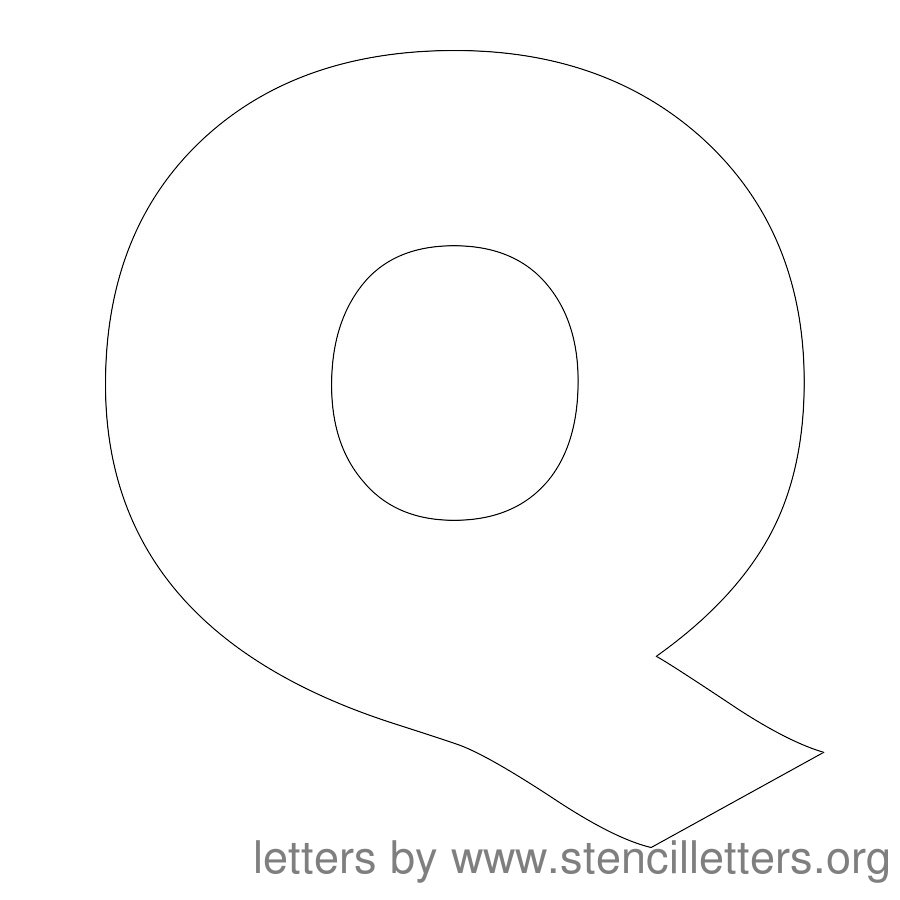 12 Inch Stencil Letter Uppercase Q 12 Inch Stencil Letter Uppercase Q