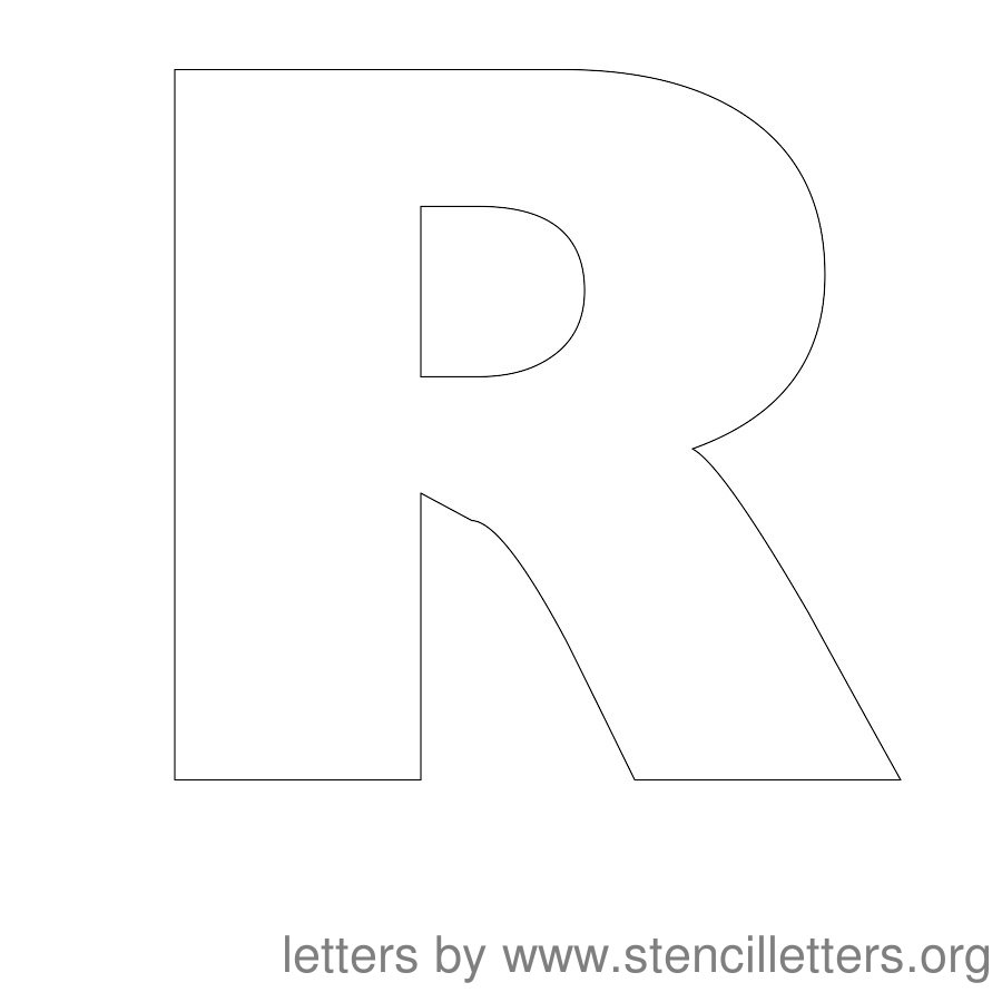 12 Inch Stencil Letter Uppercase R 12 Inch Stencil Letter Uppercase R