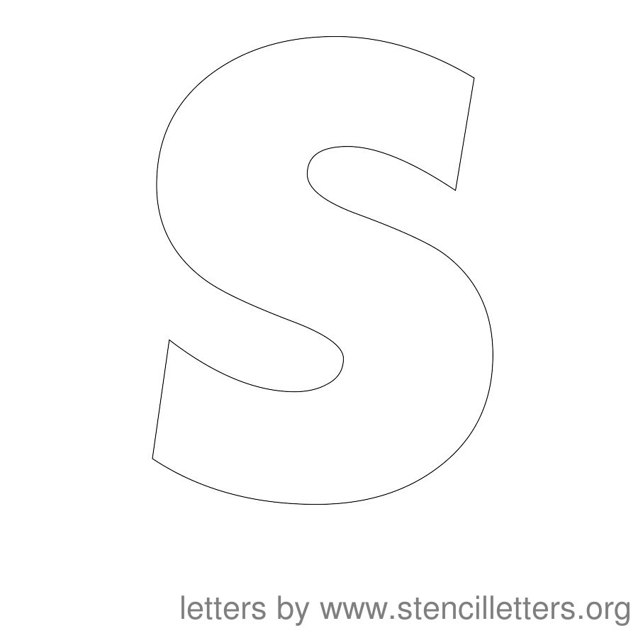 12 Inch Stencil Letter Uppercase S 12 Inch Stencil Letter Uppercase S