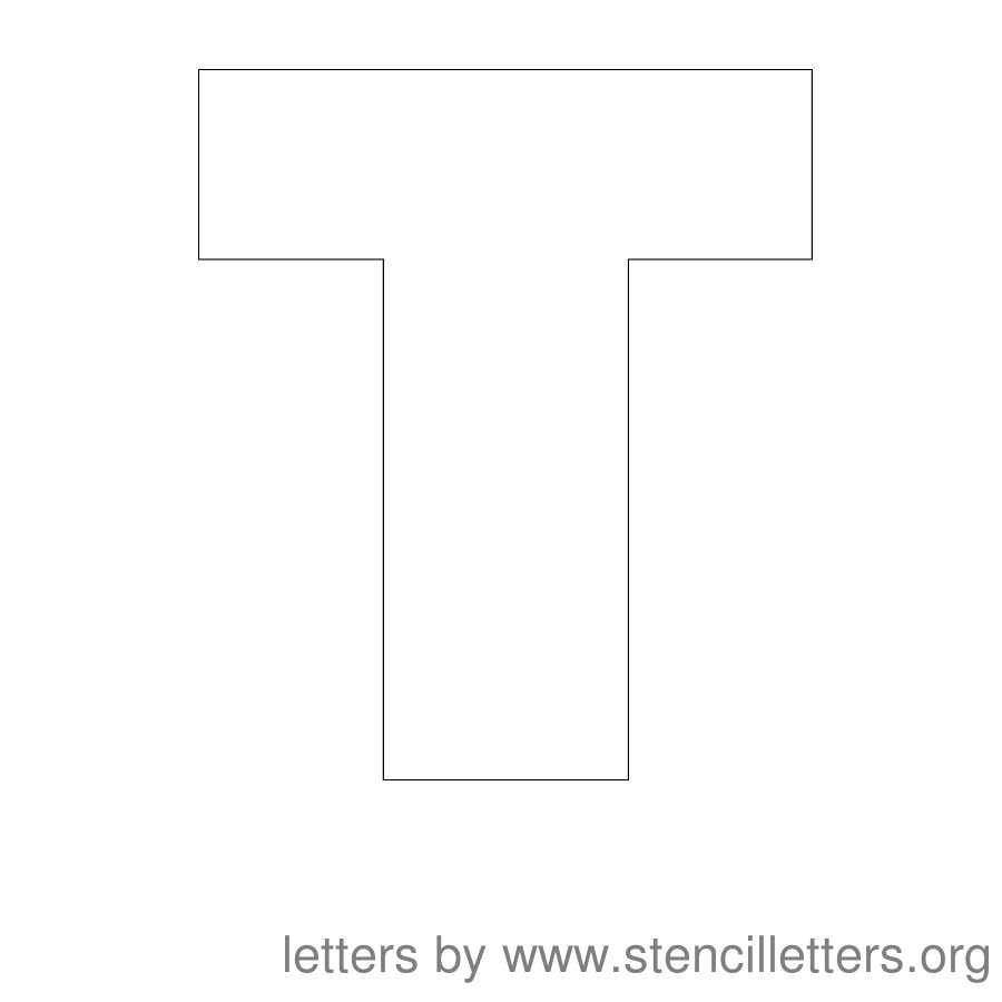 12 Inch Stencil Letter Uppercase T 12 Inch Stencil Letter Uppercase T