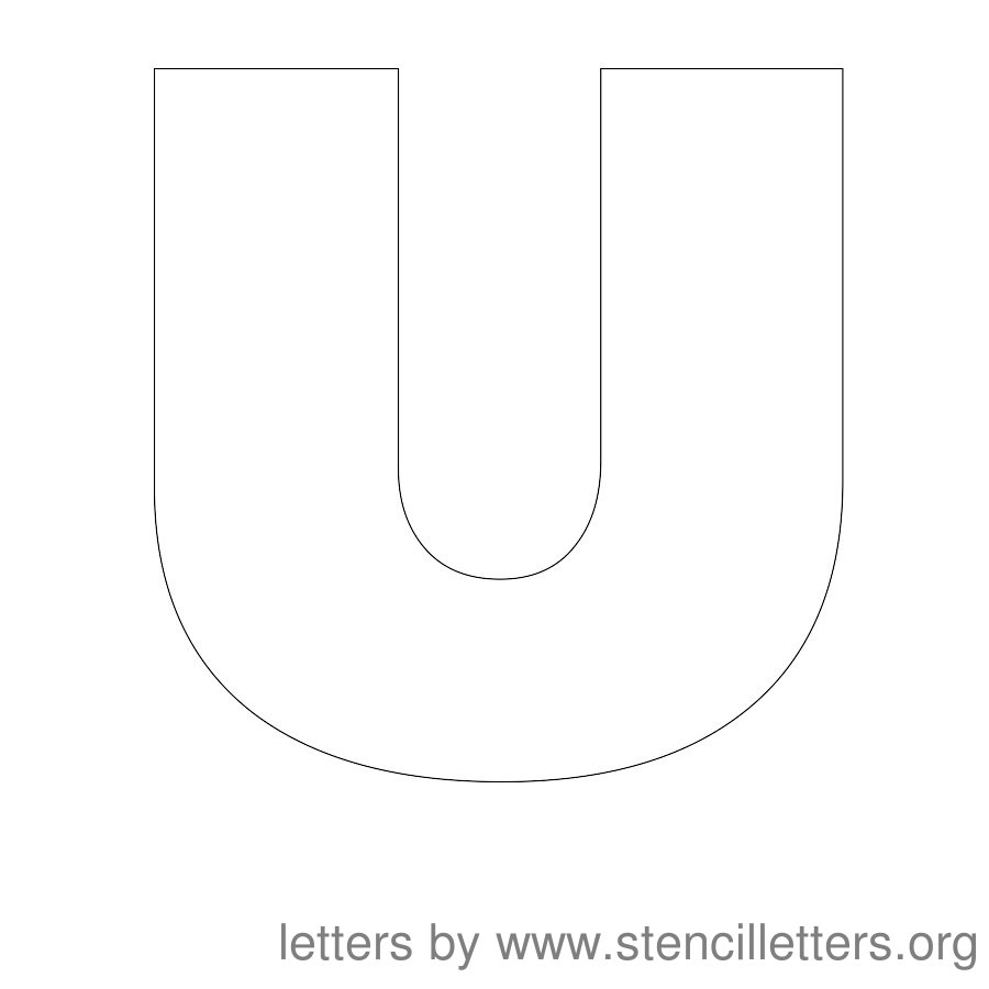 12 Inch Stencil Letter Uppercase U 12 Inch Stencil Letter Uppercase U
