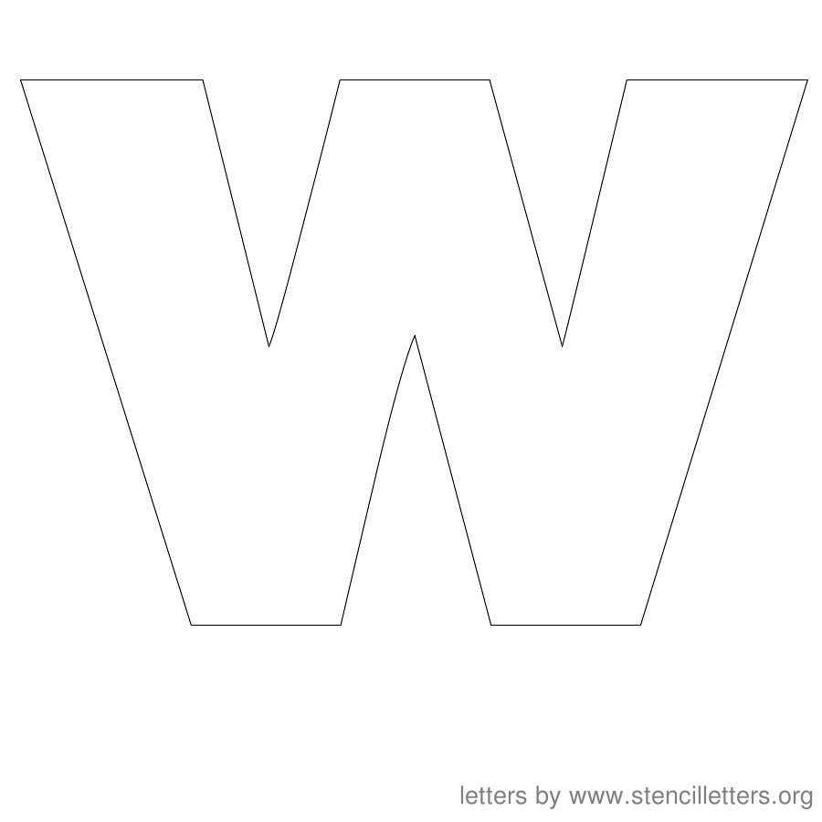 12 Inch Stencil Letter Uppercase W 12 Inch Stencil Letter Uppercase W