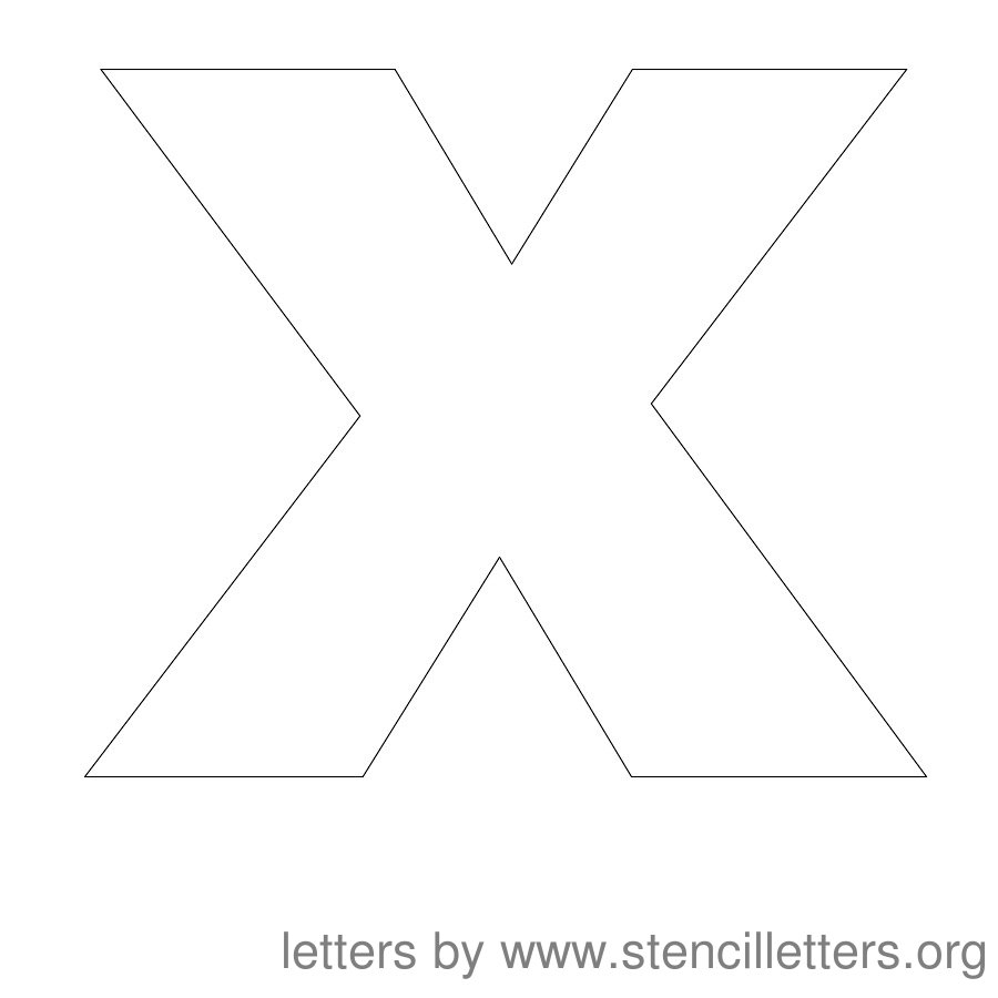 12 Inch Stencil Letter Uppercase X 12 Inch Stencil Letter Uppercase X