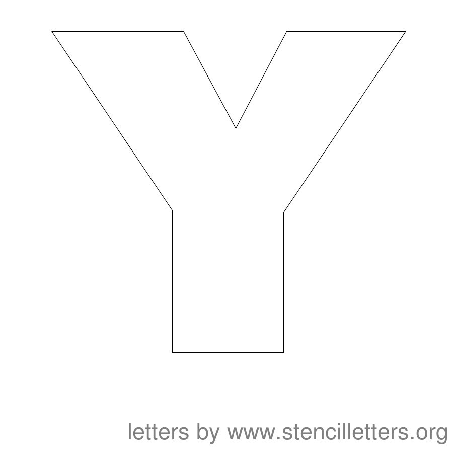 12 Inch Stencil Letter Uppercase Y 12 Inch Stencil Letter Uppercase Y