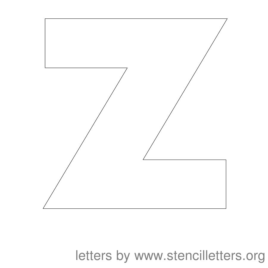 12 Inch Stencil Letter Uppercase Z 12 Inch Stencil Letter Uppercase Z