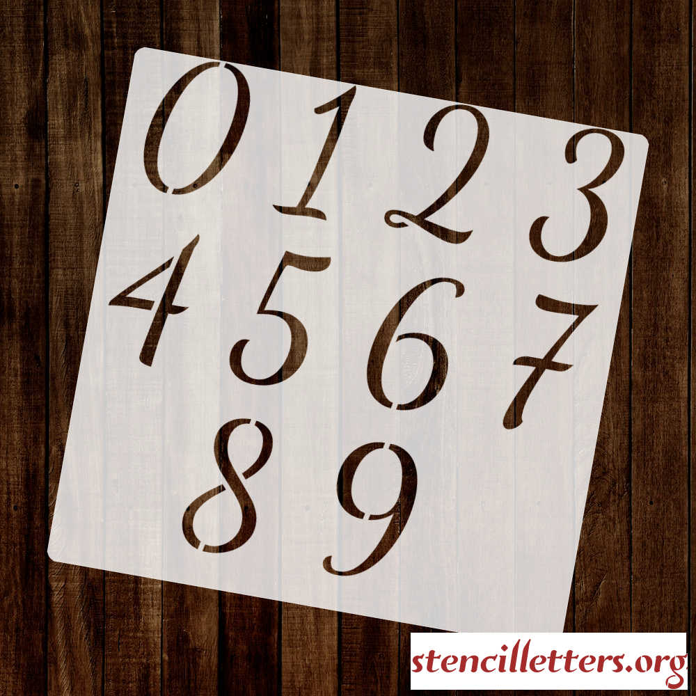 1950’s CURSIVE number stencil 1950’s CURSIVE number stencil
