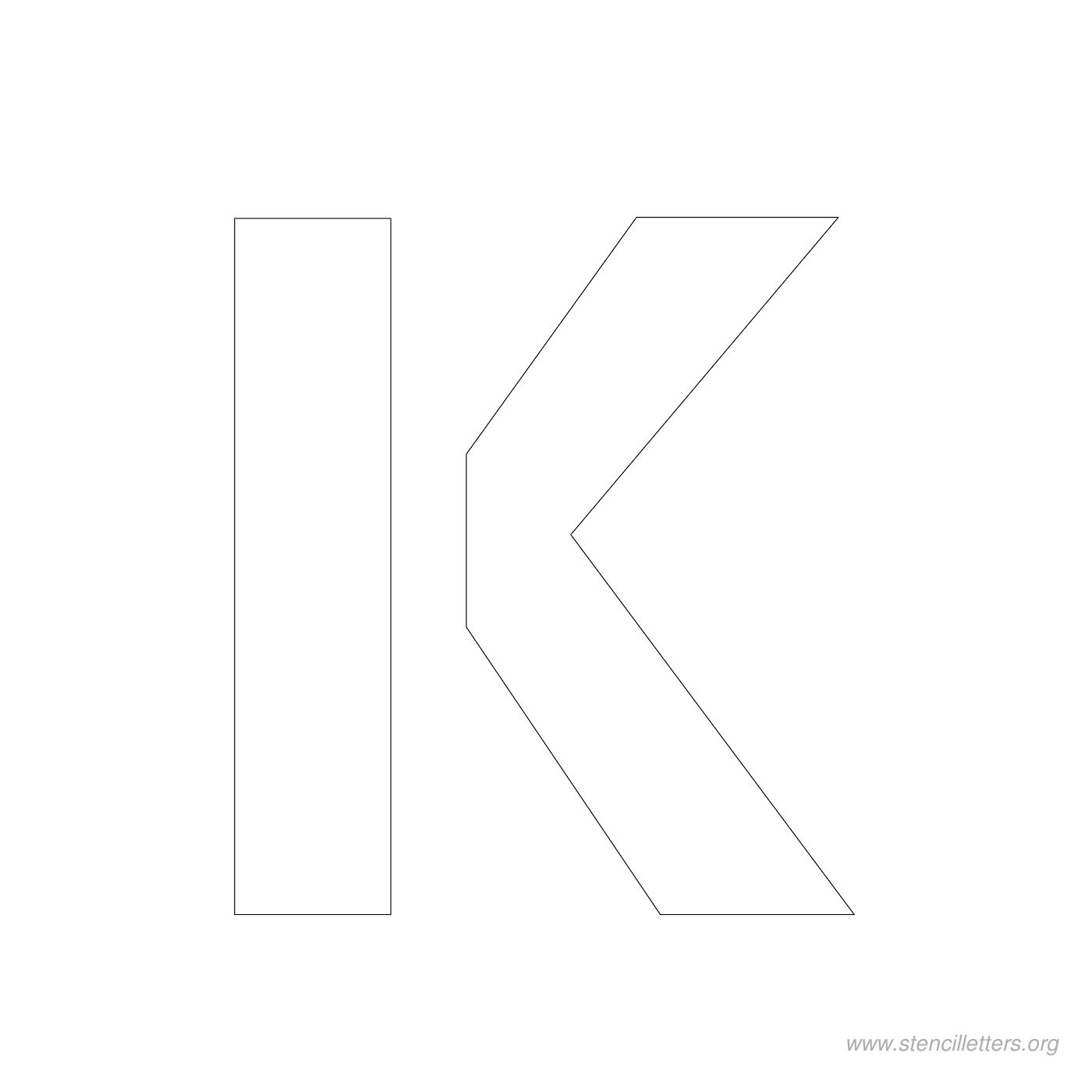 3 inch stencil letter k