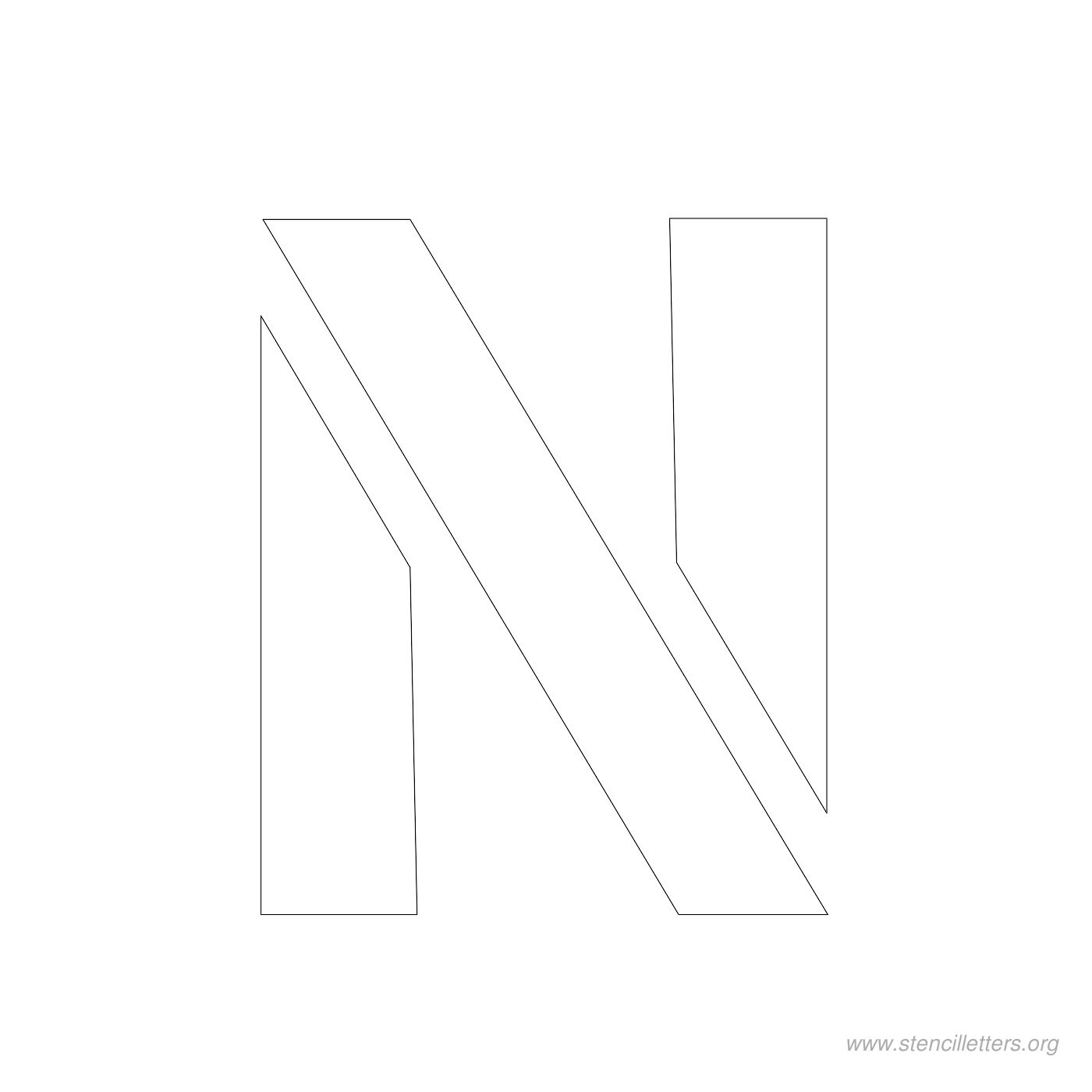 3 inch stencil letter n