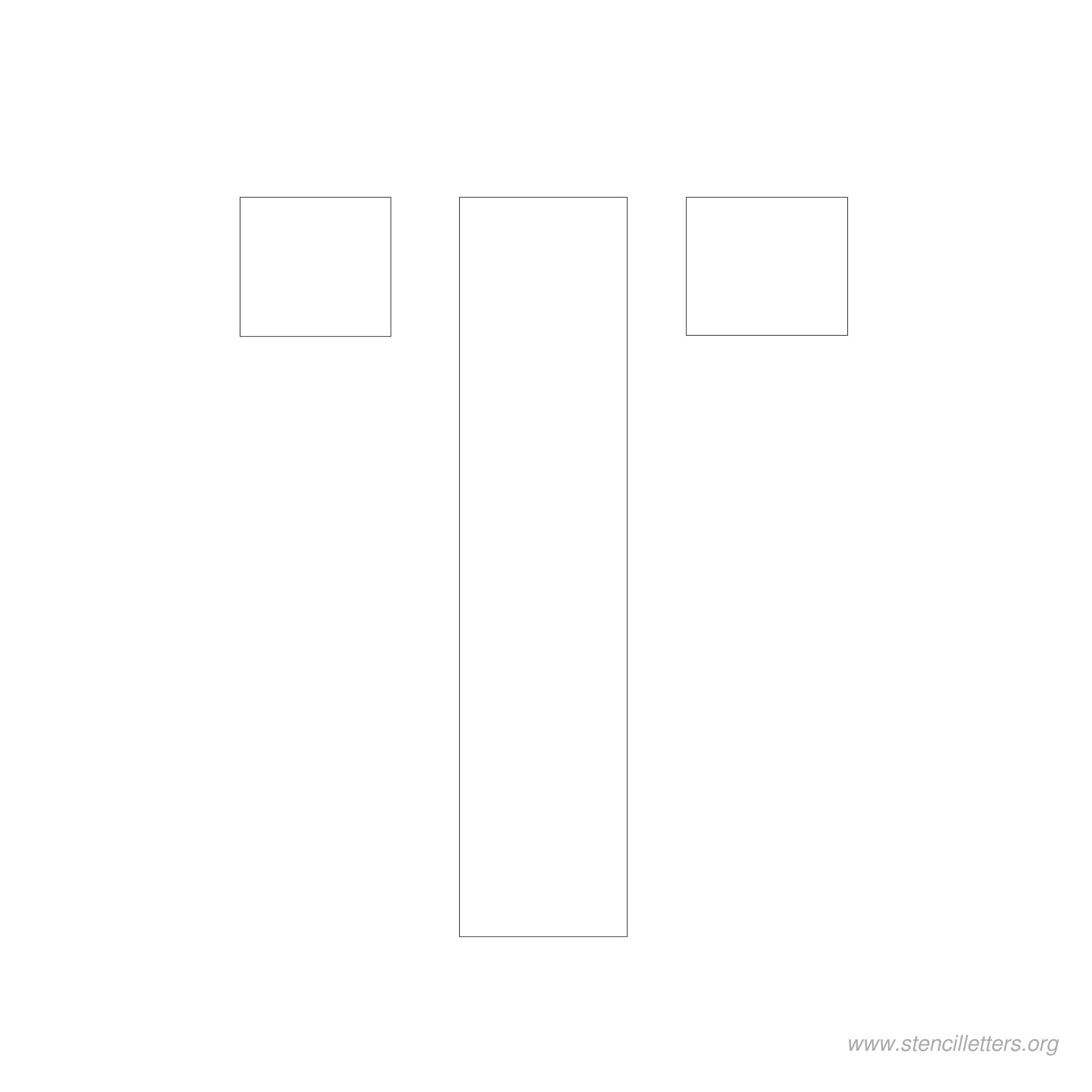 5 inch stencil letter t