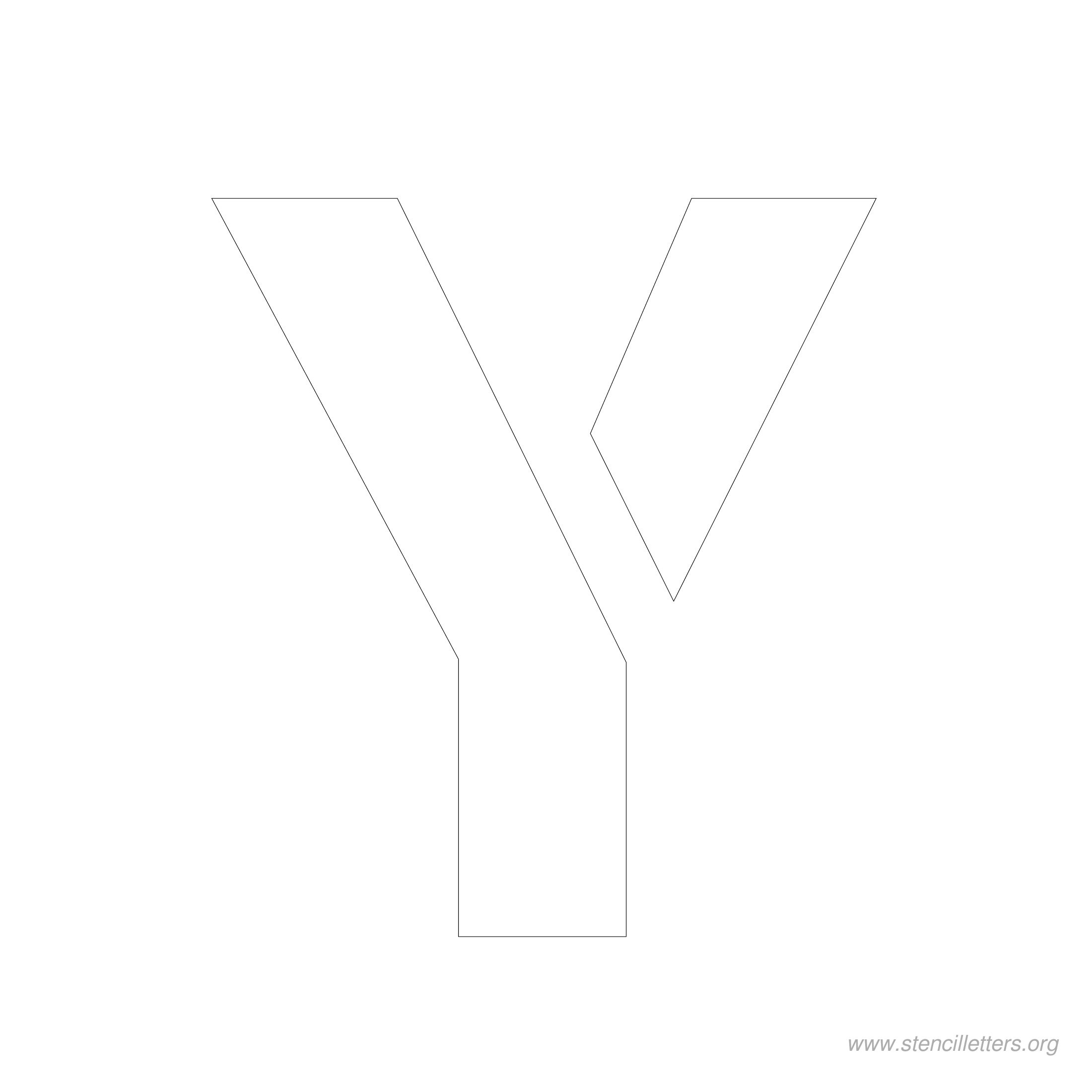 5 inch stencil letter y