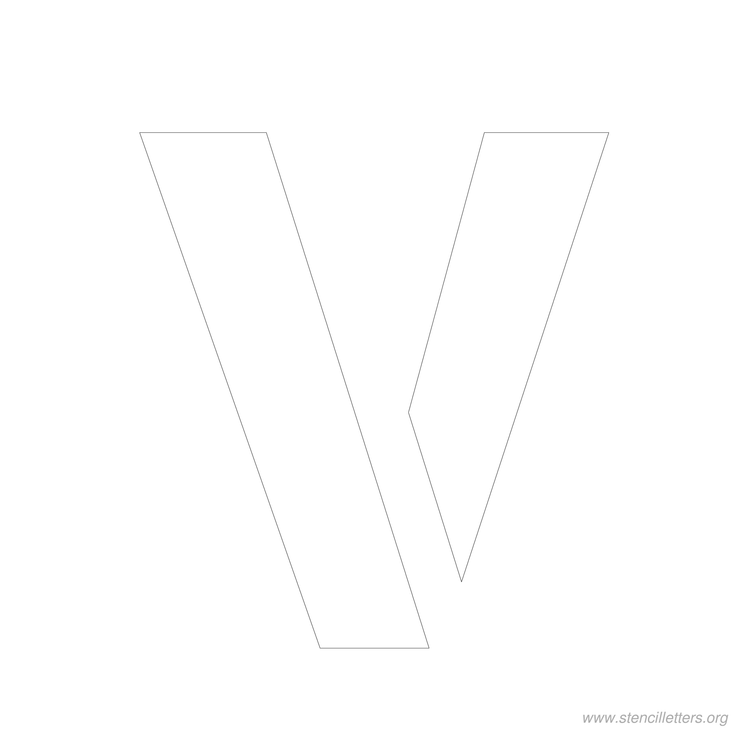 6 inch stencil letter v