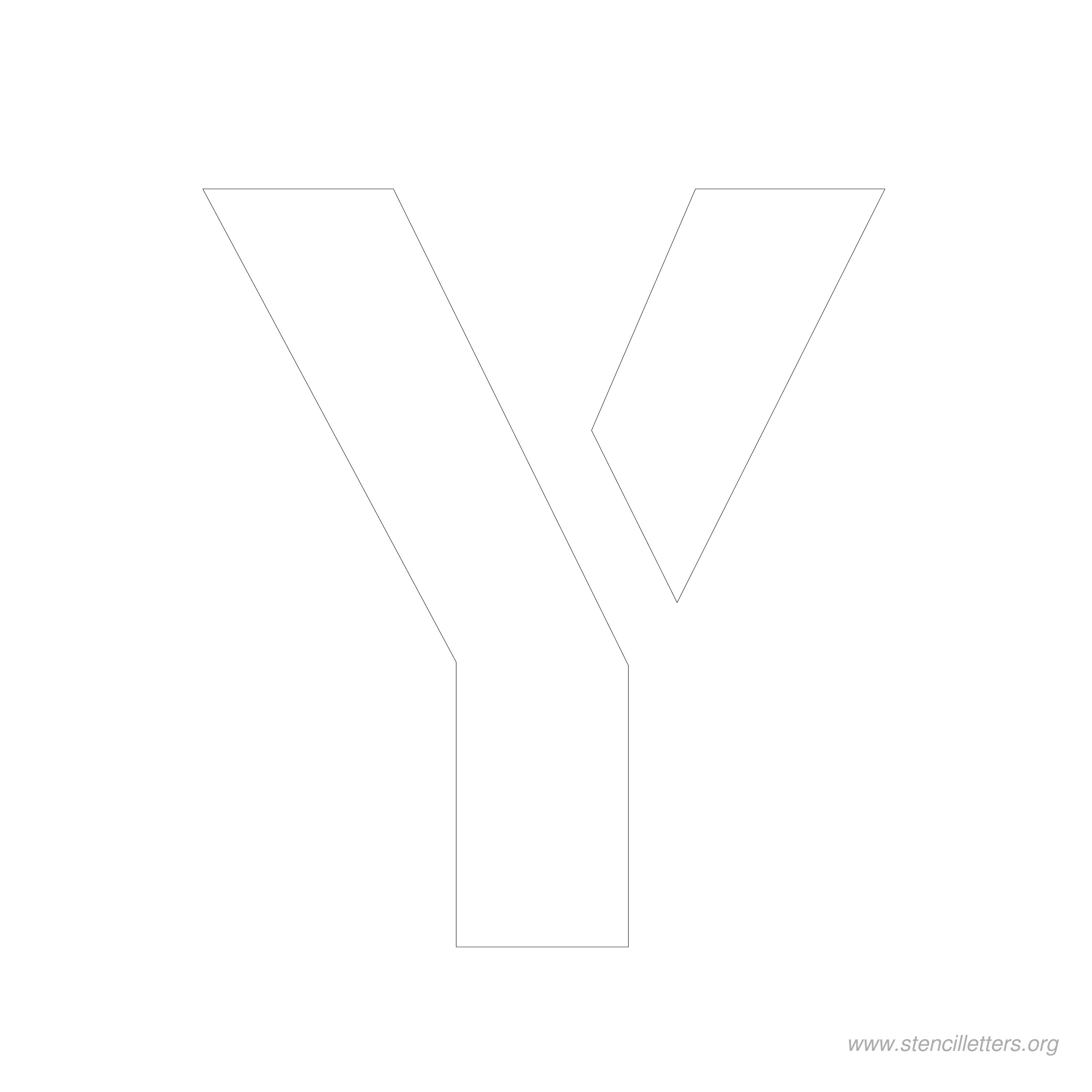 7 inch stencil letter y
