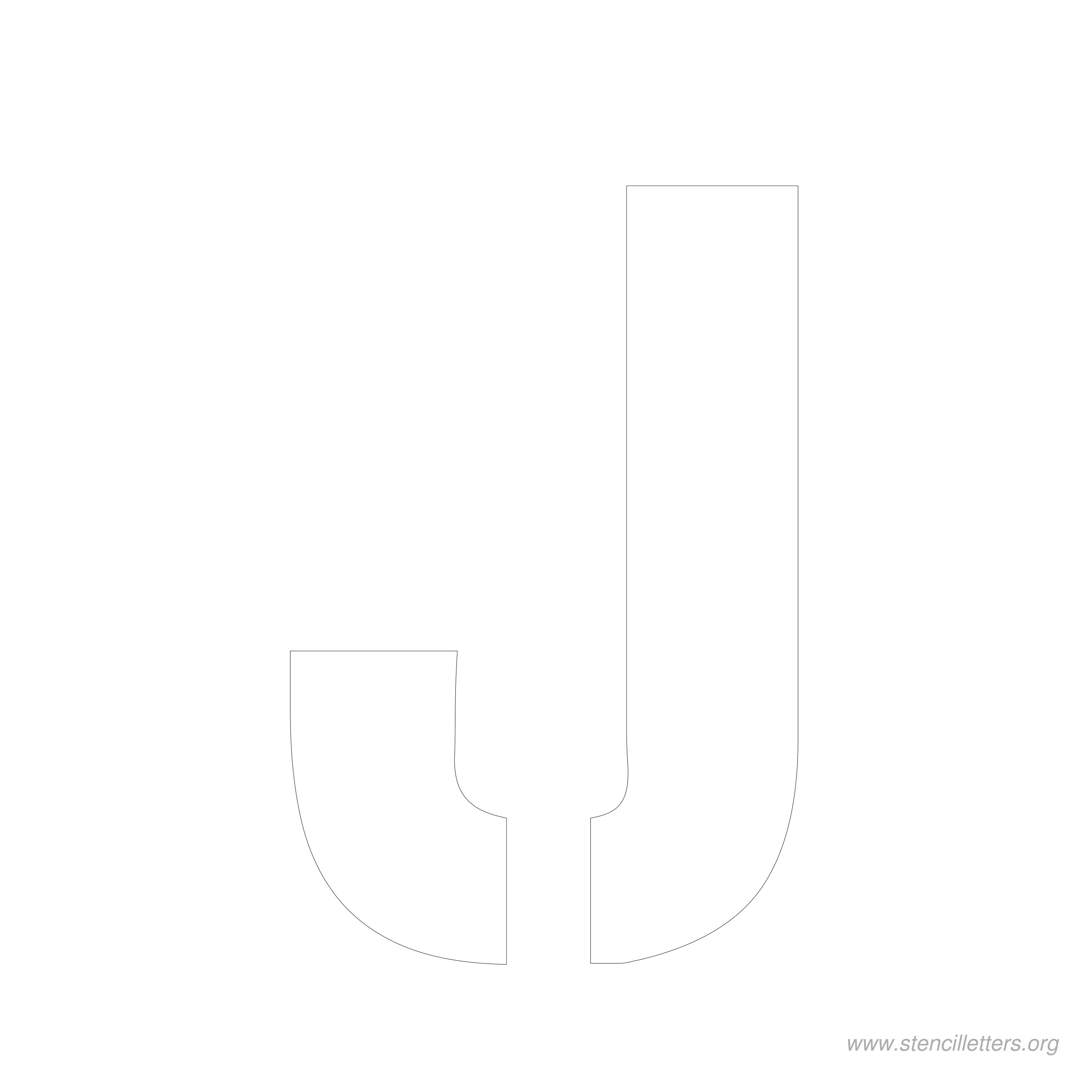 8 inch stencil letter j
