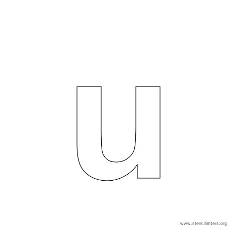 lowercase arial stencil letter u lowercase arial stencil letter u