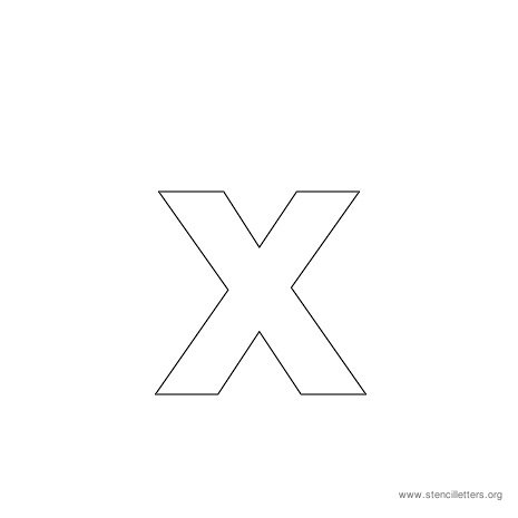 lowercase arial stencil letter x lowercase arial stencil letter x