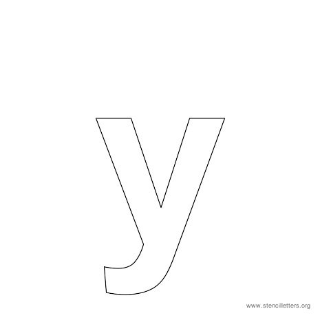 lowercase arial stencil letter y lowercase arial stencil letter y