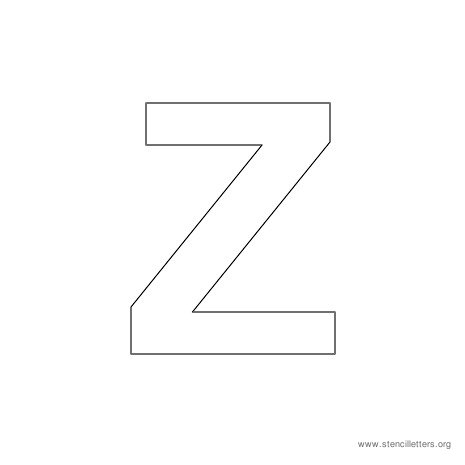 uppercase arial stencil letter z