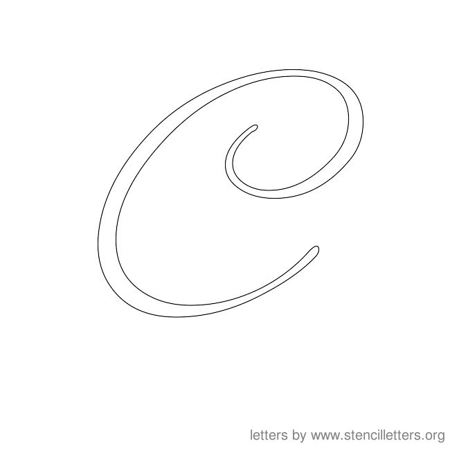 Cursive Letter Stencils C Cursive Letter Stencils C