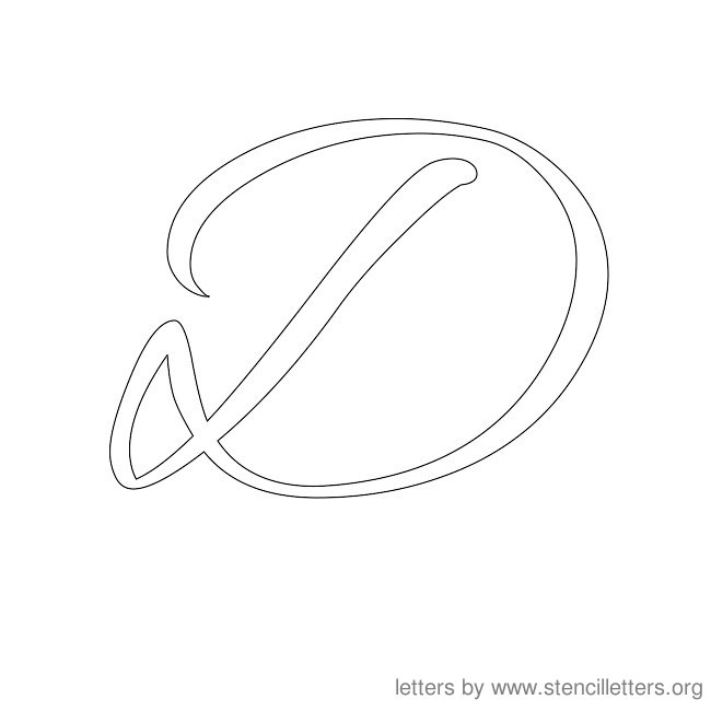 Cursive Letter Stencils D Cursive Letter Stencils D