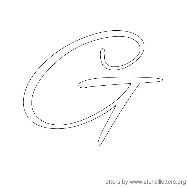 Cursive Letter Stencils G Cursive Letter Stencils G