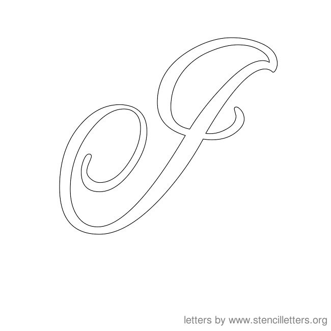 Cursive Letter Stencils I Cursive Letter Stencils I