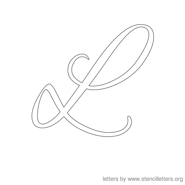 Cursive Letter Stencils L Cursive Letter Stencils L