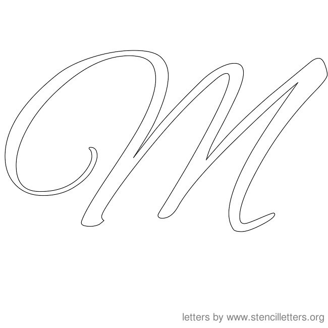 Cursive Letter Stencils M Cursive Letter Stencils M